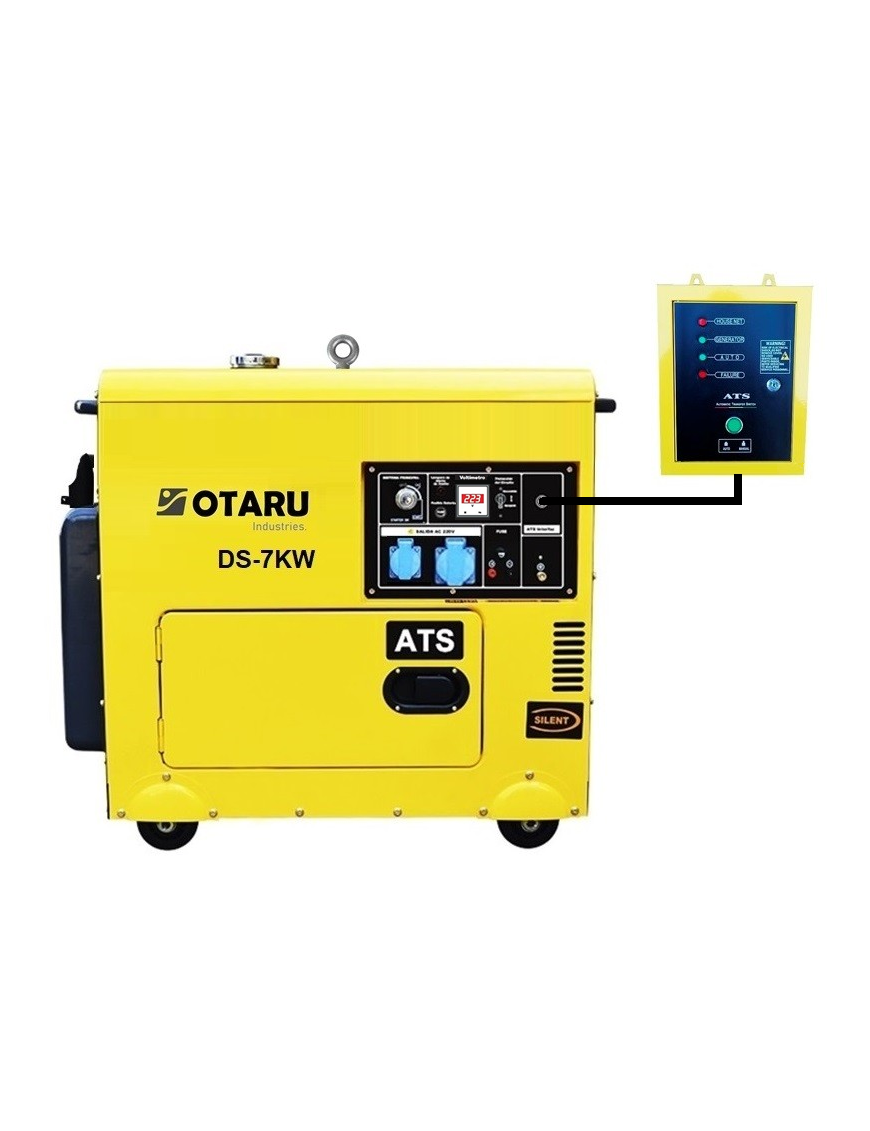 PREVENTA | Generador Diesel 7kw Cerrado Monofásico con ATS Otaru