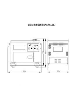 Generador Diesel 7kw Insonorizado Monofásico con ATS Otaru