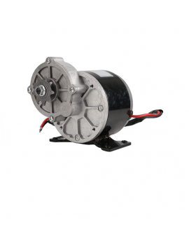 Motor Eléctrico 250w 12v DC Brushed Polea , Piñon y Cadena