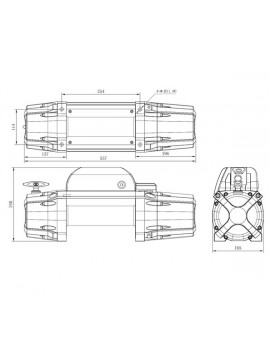 Winche Eléctrico Capacidad 12.000 lbs 12v DC Piola Sintética Control Remoto Inalámbrico rampa