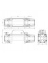 Winche Eléctrico Capacidad 12.000 lbs 12v DC Piola Sintética Control Remoto Inalámbrico rampa
