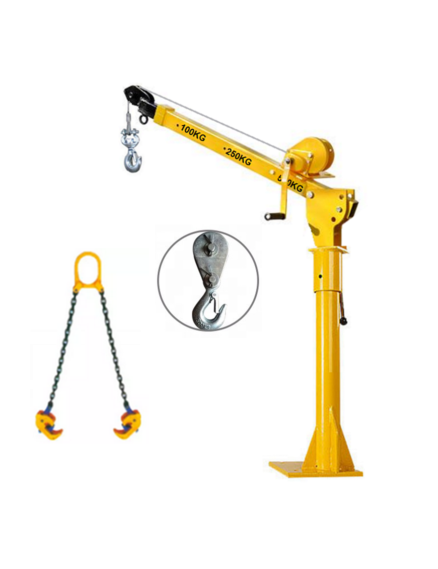 Tecle Grúa Pluma Manual Portátil Capacidad 500 Kg Levante