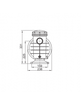 Bomba de Piscina 1.5HP 220v con Canastillo autocebante