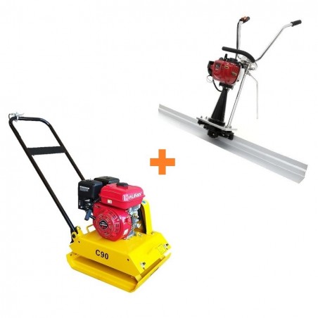 PACK - Placa Compactadora Lifan 15 KN + Regla Vibradora 2 Metros