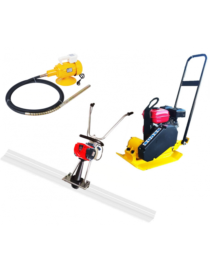 PACK - Placa Compactadora Lifan 10,5KN + Regla Vibradora 2 Metros + Sonda Eléctrica 38mm