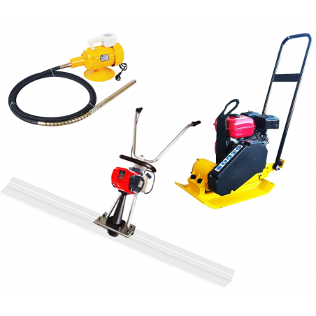 PACK - Placa Compactadora Lifan 10,5KN + Regla Vibradora 2 Metros + Sonda Eléctrica 38mm