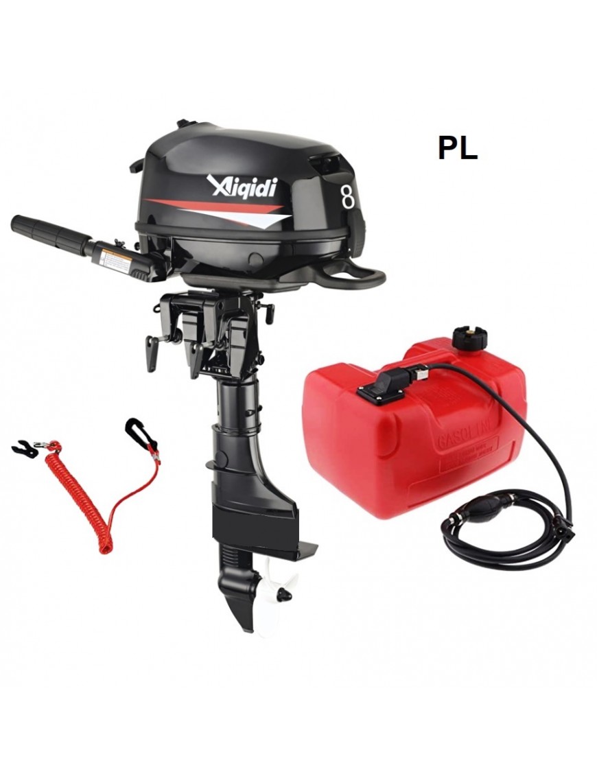 PREVENTA | Motor fuera de borda  8HP Pata Larga 4T water cooler con estanque auxiliar de combustible