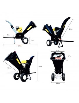 PREVENTA | PACK - Carrito y Chipeadora Profesional a Gasolina 15hp Ajustable OTARU
