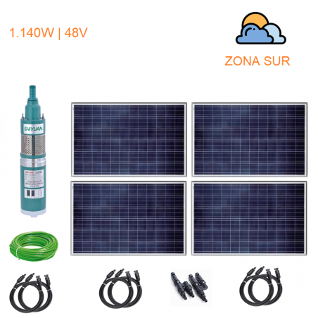 Kit Full Bomba Pozo Profundo 50 Mts 1.140W - Zona Sur