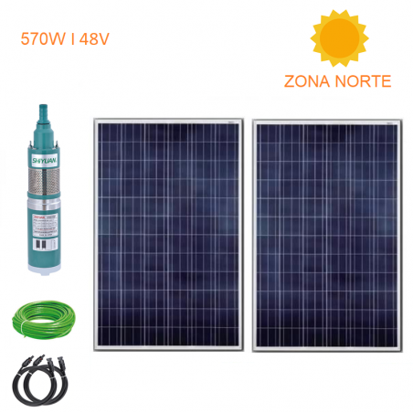 Kit Full Bomba Pozo Profundo 50 Mts 570W - Zona Norte