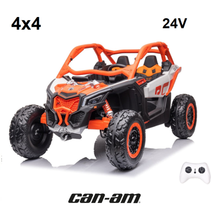 PREVENTA | Can-Am 4X4 Niño 24V Maverick RC UTV Ruedas EVA y Cuero