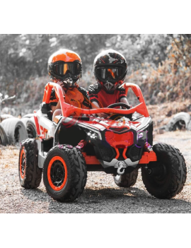 PREVENTA | Can-Am 4X4 Niño 24V Maverick RC UTV Ruedas EVA y Cuero