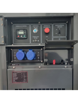 Generador Diesel 15KVA Cerrado ATS 220v Monofásico 2 Cilindros en V con Ruedas Otaru