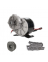 Motor Eléctrico 350w 12v DC Brushed Polea , Piñon y Cadena