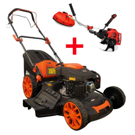 PACK - Cortacésped Otaru 22 pulgadas Gasolina + Orilladora 52cc 2T