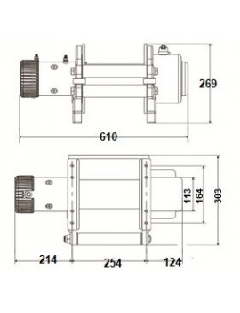 Winche Eléctrico Capacidad 18.000 lbs 24v DC Control Remoto Inalámbrico rampa