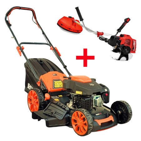 PACK - Cortacésped Otaru 20 pulgadas gasolina autopropulsada + Orilladora 52cc