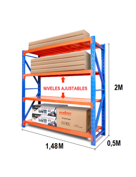 PACK X 4 Estanterias Rack Profesional Industrial