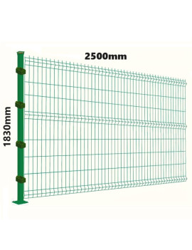 Reja Malla Acmafor 3d 1830x2500mm con Poste Verde 1900mm