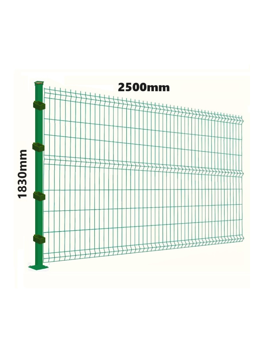 Reja Malla Acmafor 3d 1830x2500mm con Poste Verde 1900mm