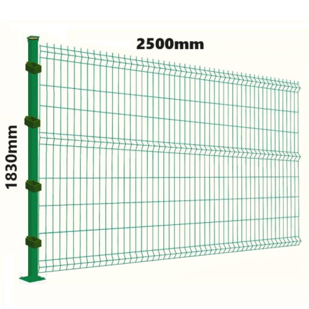 Reja Malla Acmafor 3d 1830x2500mm con Poste Verde 1900mm