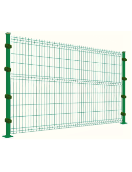 Kit Reja Malla Acmafor 3d 1830x2500mm con 2 Postes Verde 1900mm