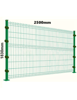 Kit Reja Malla Acmafor 3d 1830x2500mm con 2 Postes Verde 1900mm