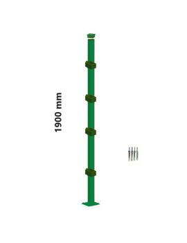 KIT - 10 Rejas Malla Acmafor 3d 1830x2500mm con Poste Verde 1900mm