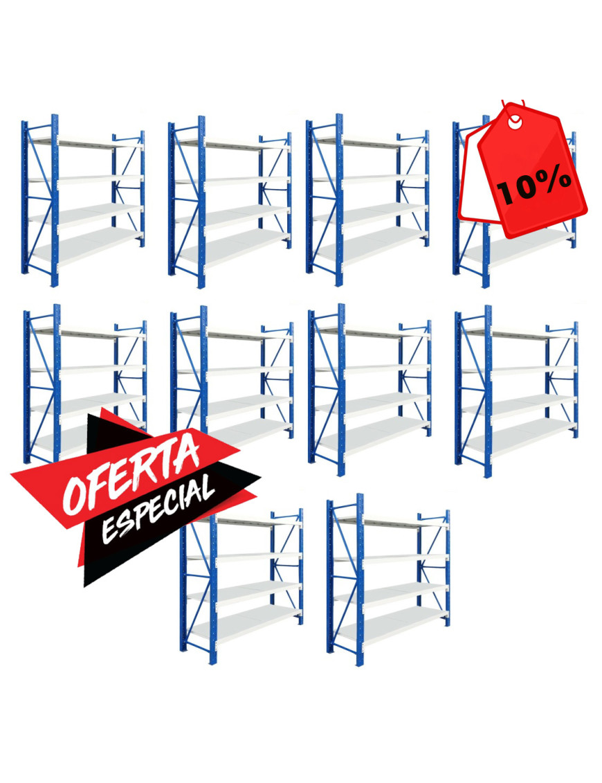 OFERTA PACK X 10 Estantería Rack Profesional Industrial