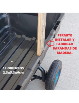 Carrito Multipropósito 4 Ruedas Tolva 400 kg