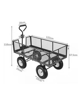 Carrito Multipropósito 4 Ruedas barandas 350 kg