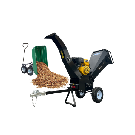 PREVENTA | PACK - Carrito y Chipeadora Profesional a Gasolina 15hp Ajustable OTARU