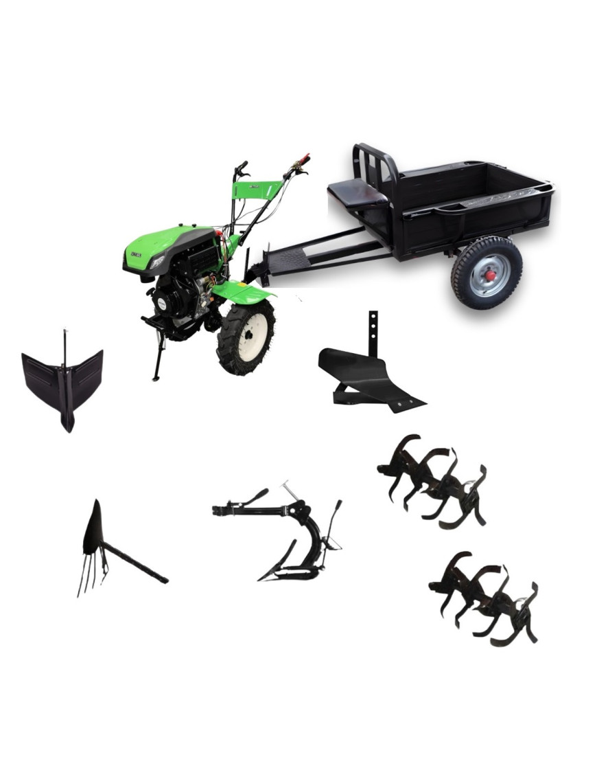 Motocultivador Diesel 13 Hp 499cc Aro 12 Otaru PRO CARRO