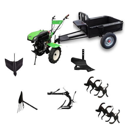 Motocultivador Diesel 13 Hp 499cc Aro 12 Otaru PRO CARRO