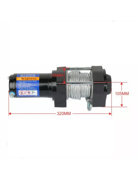 Winche Eléctrico Capacidad 3.500 lbs 12v DC Control Remoto Inalámbrico