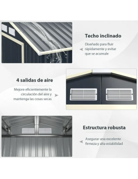 Bodega de Jardín 2en1 cobertizo multiuso
