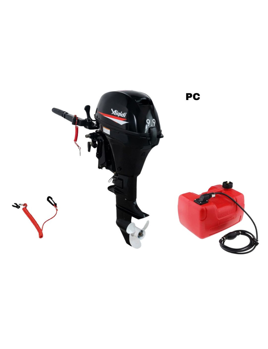 Motor fuera de borda  9.9HP Pata Corta 4T water cooler con estanque auxiliar de combustible