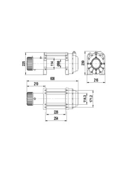 Winche Gorilla Force 18.000 Libras 12v Control Remoto Manual e Inalámbrico