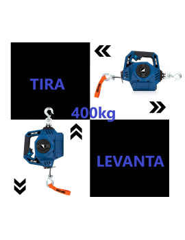 Grúa Giratoria + Gorilla Force 400 Winche portátil con batería litio