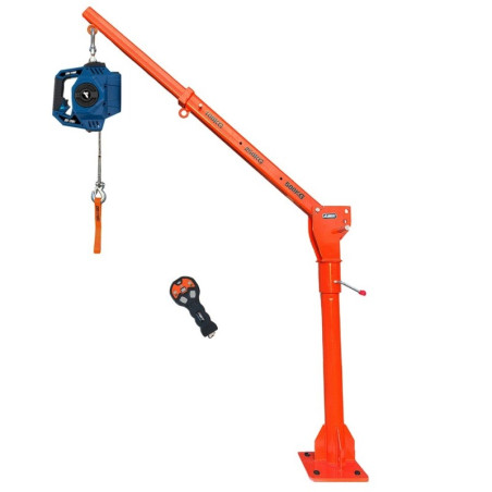 Grúa Giratoria + Gorilla Force 400 Winche portátil con batería litio