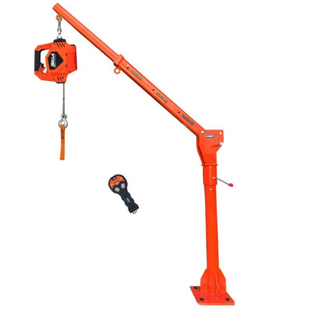Grúa Giratoria 500KG G-Force Winche portátil con batería litio (piola sintética)