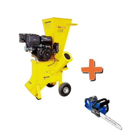 PACK - Chipeadora a Gasolina 15hp AGROENERGY + Motosierra litio 16" Cadena Oregon