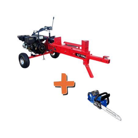 PACK - Partidora Leña 12 Toneladas 7HP + Motosierra litio 16" Cadena Oregon