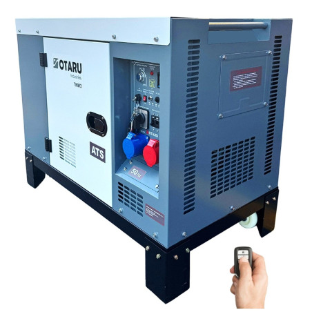 Generador Diesel 8,5kw 380v & 7kw 220v Cerrado Trifásico y Monofásico con Ruedas Otaru y Control Remoto
