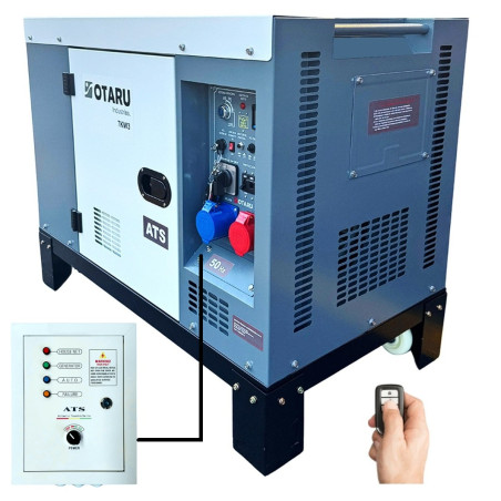 Generador Diesel 8,5kw 380v & 7kw 220v Cerrado Trifásico y Monofásico con Ruedas con ATS Otaru y Control Remoto