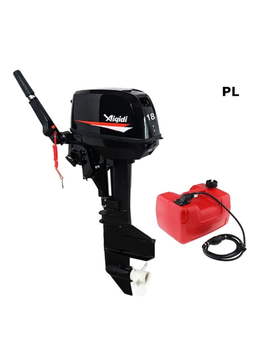 Motor fuera de borda  18HP Pata Larga 2T water cooler con estanque auxiliar de combustible