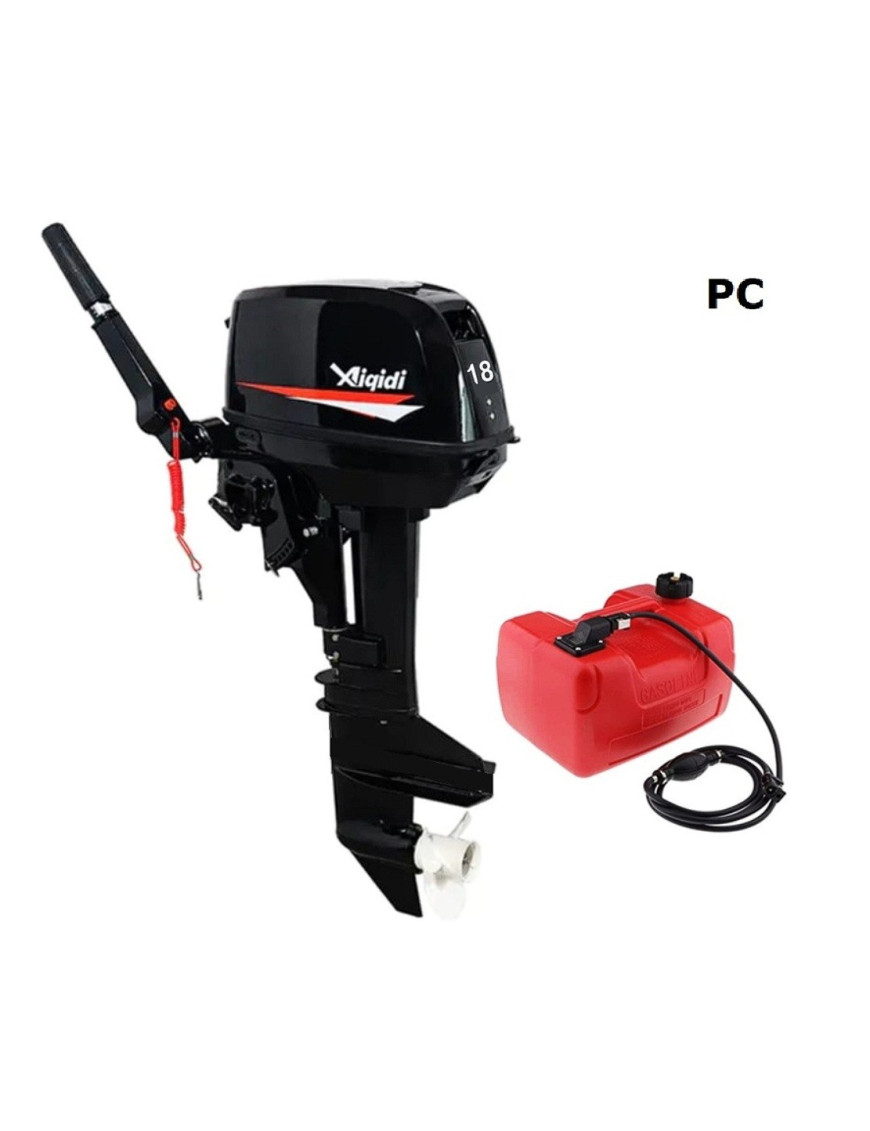 Motor fuera de borda  18HP Pata Corta 2T water cooler con estanque auxiliar de combustible