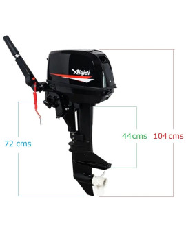 Motor fuera de borda  18HP Pata Corta 2T water cooler con estanque auxiliar de combustible