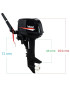 Motor fuera de borda  18HP Pata Corta 2T water cooler con estanque auxiliar de combustible