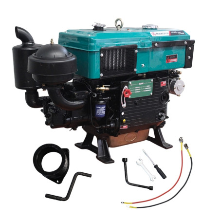 Motor Diesel 25HP Multipropósito Radiador y Aspa Yamagata